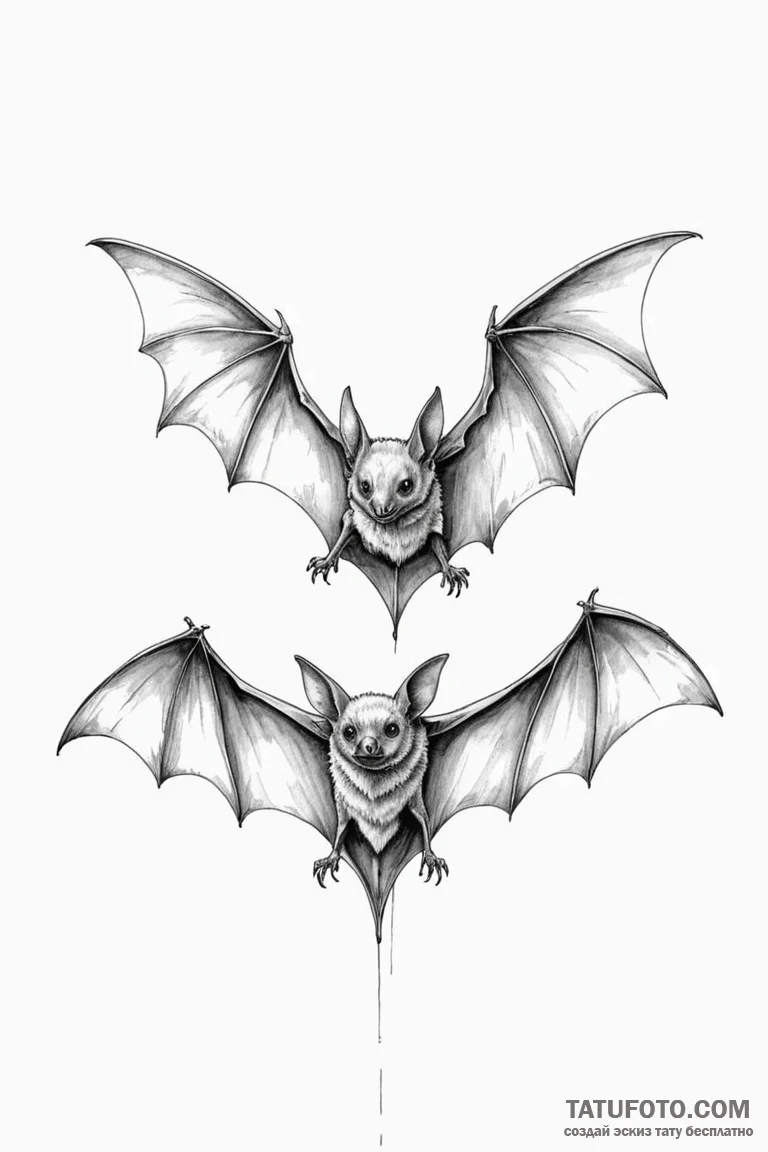 Bat - эскиз тату (№1750978558_0, 26.06.2025 22:55) — Tatufoto.com