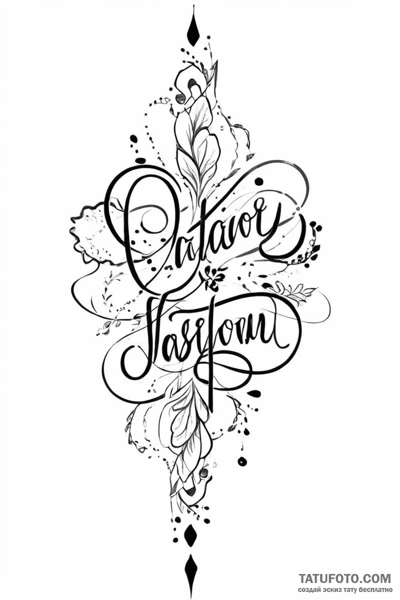 Tattoo design a short, inspirational phrase i... - эскиз тату (№1750989518_0, 27.06.2025 01:58) — Tatufoto.com