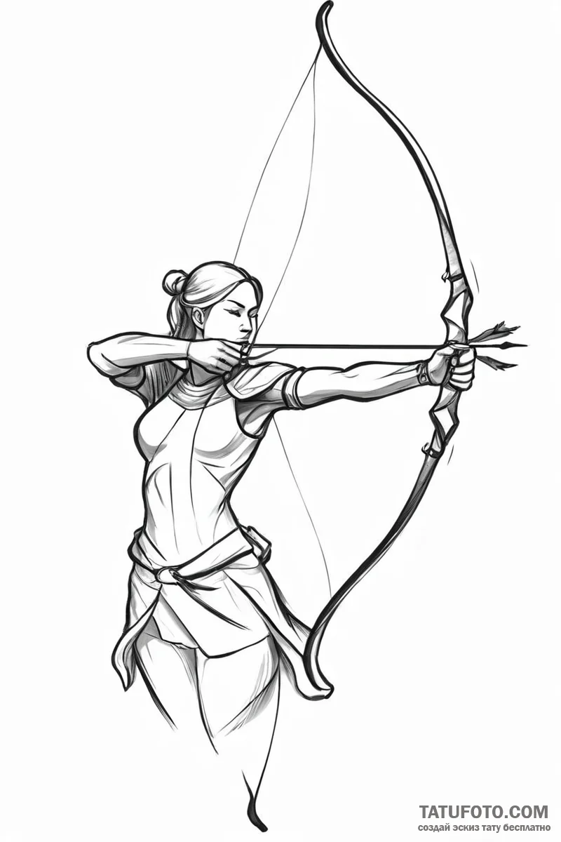 Tattoo sketch a sagittarius archer drawing a... - эскиз тату (№1750989748_0, 27.06.2025 02:02) — Tatufoto.com