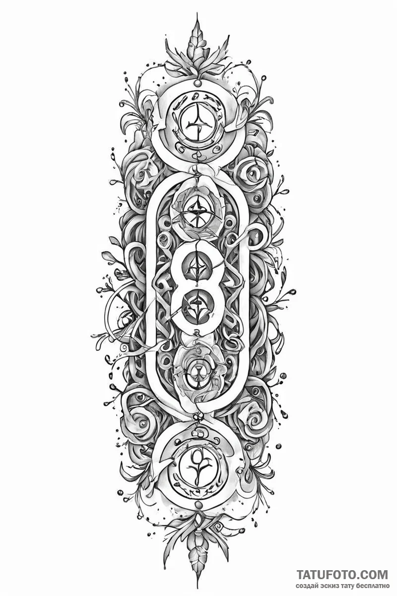 Tattoo design a fantasy scroll unfurling with... - эскиз тату (№1750992394_0, 27.06.2025 02:46) — Tatufoto.com