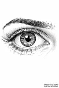 A close-up of a person's eye with heterochrom... - эскиз тату (№1750994871_0, 27.06.2025 03:27) — Tatufoto.com