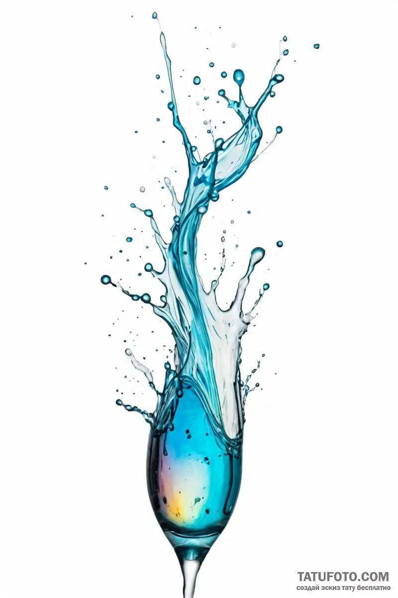 A macro shot of oil and water mixing, creatin... - эскиз тату (№1750995266_0, 27.06.2025 03:34) — Tatufoto.com