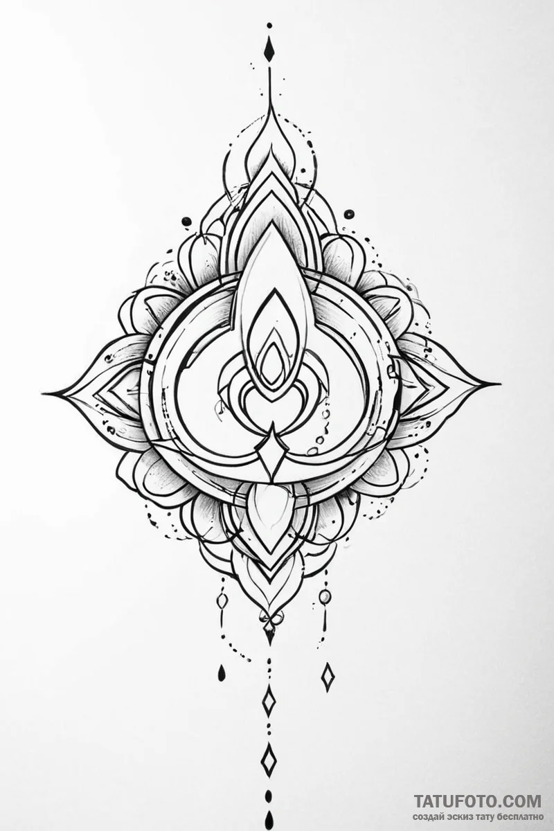 Tattoo design an abstract "aura" surrounding... - эскиз тату (№1750997889_0, 27.06.2025 04:18) — Tatufoto.com