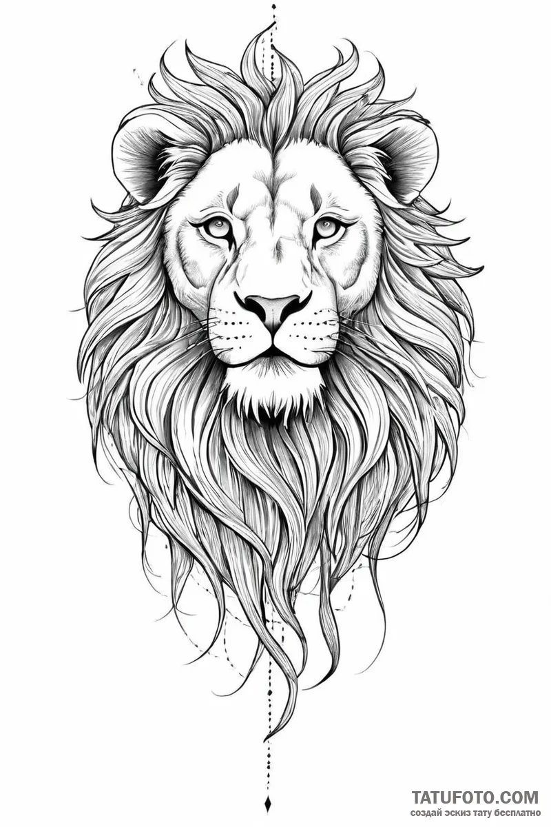Tattoo sketch a leo lion, rendered with raw,... - эскиз тату (№1751001019_0, 27.06.2025 05:10) — Tatufoto.com