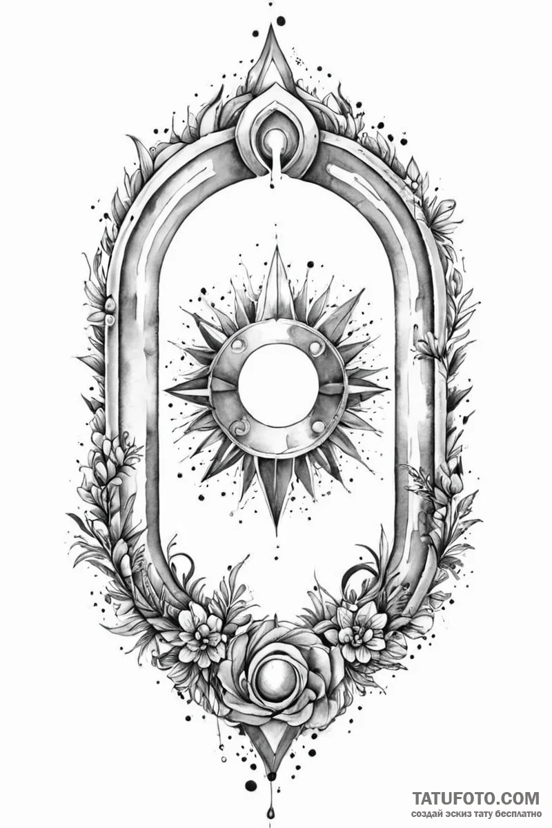 Tattoo design a stylized portal to another di... - эскиз тату (№1751001422_0, 27.06.2025 05:17) — Tatufoto.com