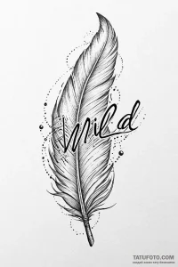 Tattoo design a word like "wild" or "free" wi... - эскиз тату (№1751004665_0, 27.06.2025 06:11) — Tatufoto.com