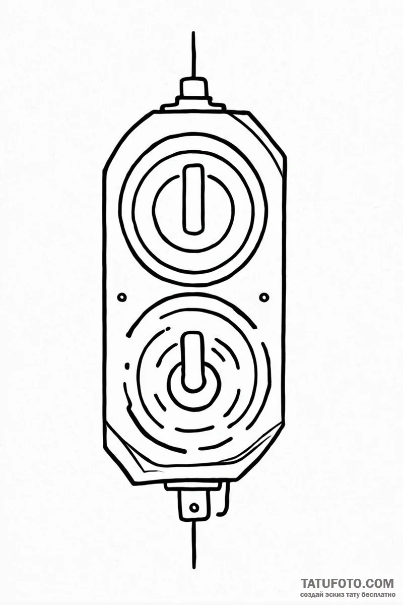 Tattoo design a "power button" symbol on one,... - эскиз тату (№1751004829_0, 27.06.2025 06:13) — Tatufoto.com