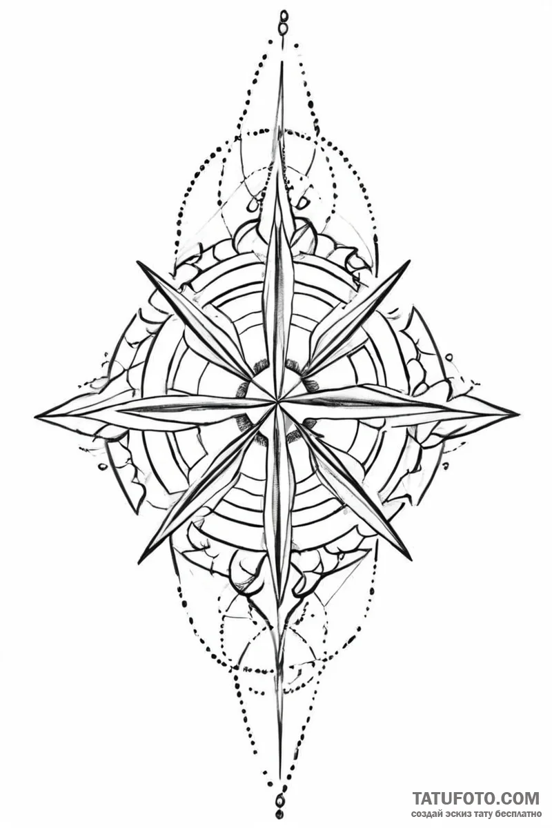 Tattoo design: a minimalist kolovrat tattoo,... - эскиз тату (№1751005851_0, 27.06.2025 06:30) — Tatufoto.com