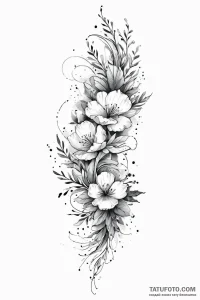 Tattoo design a flowing watercolor blend for... - эскиз тату (№1751006411_0, 27.06.2025 06:40) — Tatufoto.com