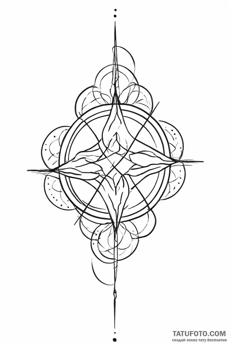 Tattoo sketch a minimalist outline of a power... - эскиз тату (№1751008401_0, 27.06.2025 07:13) — Tatufoto.com