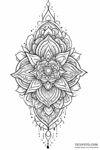 Tattoo sketch a very fine line drawing of a s... - эскиз тату (№1751009170_0, 27.06.2025 07:26) — Tatufoto.com