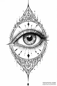 Tattoo design an eye of destiny on one partne... - эскиз тату (№1751009421_0, 27.06.2025 07:30) — Tatufoto.com
