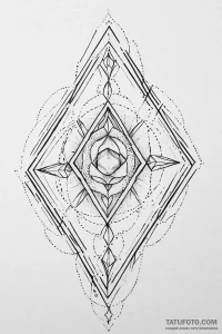66. tattoo sketch: the rune "alatyr," depicte... - эскиз тату (№1751009497_0, 27.06.2025 07:31) — Tatufoto.com