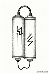 Tattoo design a 'battery full' symbol on one,... - эскиз тату (№1751011771_0, 27.06.2025 08:09) — Tatufoto.com