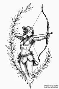 Tattoo sketch a sagittarius archer, the bow i... - эскиз тату (№1751011848_0, 27.06.2025 08:10) — Tatufoto.com