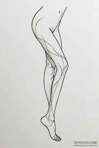 Tattoo design a subtle line following the cur... - эскиз тату (№1751013747_0, 27.06.2025 08:42) — Tatufoto.com
