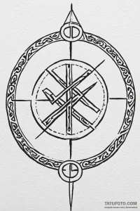 48. tattoo sketch: a runic circle or bindrune... - эскиз тату (№1751014003_0, 27.06.2025 08:46) — Tatufoto.com