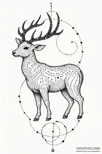 Tattoo design a zodiac animal's silhouette fo... - эскиз тату (№1751014089_0, 27.06.2025 08:48) — Tatufoto.com