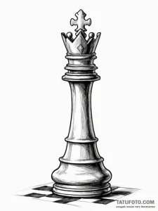 Tattoo design a chessboard with a single, per... - эскиз тату (№1751018628_0, 27.06.2025 10:03) — Tatufoto.com