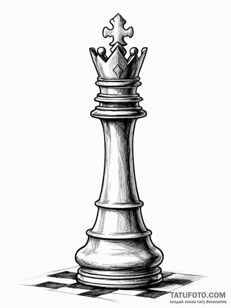 Tattoo design a chessboard with a single, per... - эскиз тату (№1751018628_0, 27.06.2025 10:03) — Tatufoto.com