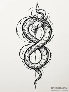 Tattoo design an uroboros serpent whose body... - эскиз тату (№1751019751_0, 27.06.2025 10:22) — Tatufoto.com