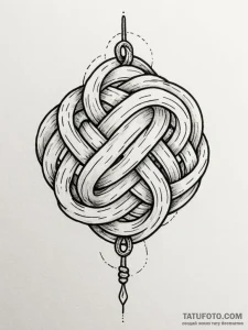 Tattoo design a beautiful, complex knot that... - эскиз тату (№1751020226_0, 27.06.2025 10:30) — Tatufoto.com