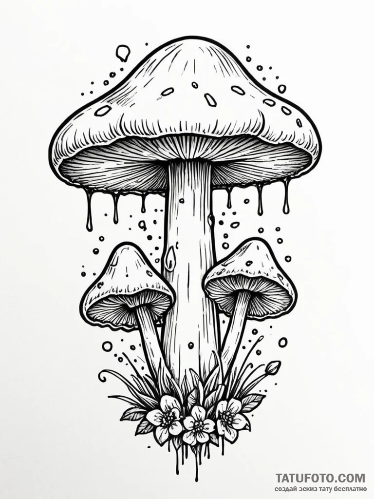 Tattoo design a mushroom cloud that is not fr... - эскиз тату (№1751020371_0, 27.06.2025 10:32) — Tatufoto.com