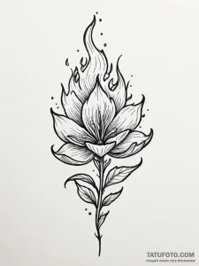 Tattoo sketch a plant whose flowers are tiny,... - эскиз тату (№1751023363_0, 27.06.2025 11:22) — Tatufoto.com