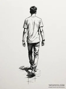 Tattoo sketch a person's shadow that is not a... - эскиз тату (№1751023594_0, 27.06.2025 11:26) — Tatufoto.com