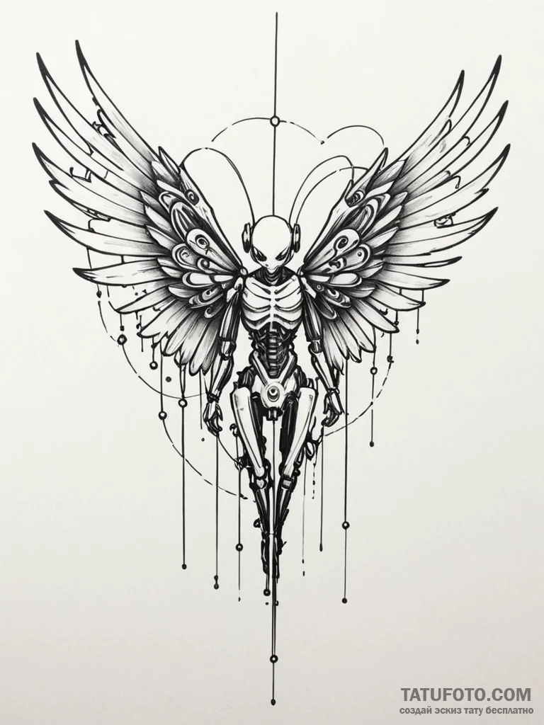 Tattoo design a puppet, its strings cut, slum... - эскиз тату (№1751023975_0, 27.06.2025 11:32) — Tatufoto.com