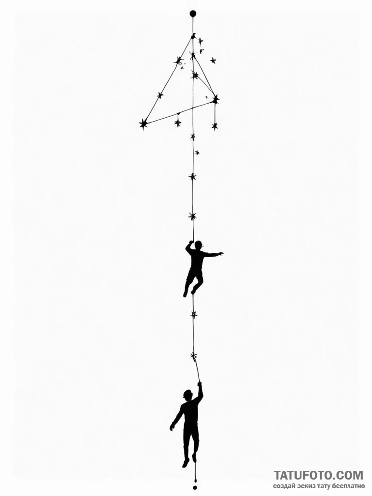 Tattoo sketch the big dipper constellation, b... - эскиз тату (№1751024372_0, 27.06.2025 11:39) — Tatufoto.com