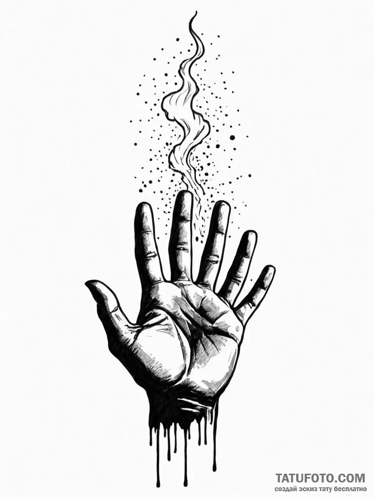 Tattoo sketch a person's silhouette with a st... - эскиз тату (№1751033890_0, 27.06.2025 14:18) — Tatufoto.com