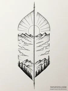 Tattoo sketch a minimalist depiction of a hor... - эскиз тату (№1751035050_0, 27.06.2025 14:37) — Tatufoto.com