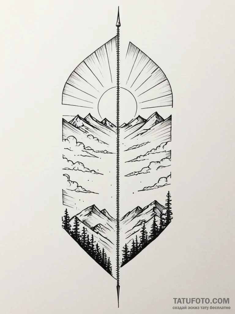 Tattoo sketch a minimalist depiction of a hor... - эскиз тату (№1751035050_0, 27.06.2025 14:37) — Tatufoto.com