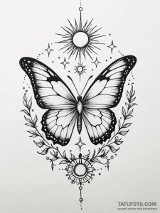 Tattoo design a butterfly with its wings depi... - эскиз тату (№1751035209_0, 27.06.2025 14:40) — Tatufoto.com