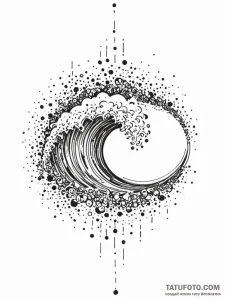 Tattoo design an abstract depiction of a new... - эскиз тату (№1751035380_0, 27.06.2025 14:43) — Tatufoto.com