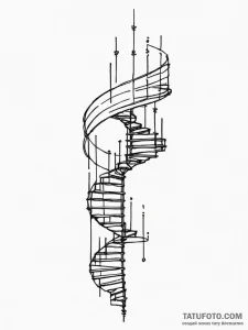 Tattoo design a minimalist staircase that is... - эскиз тату (№1751035952_0, 27.06.2025 14:52) — Tatufoto.com