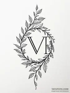 Tattoo sketch a vine that forms a word like "... - эскиз тату (№1751036376_0, 27.06.2025 14:59) — Tatufoto.com