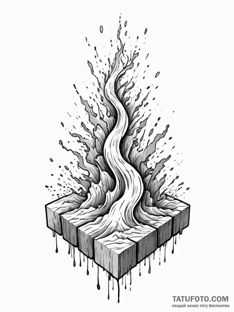 Tattoo sketch a set of abstract, heavy blocks... - эскиз тату (№1751038741_0, 27.06.2025 15:39) — Tatufoto.com