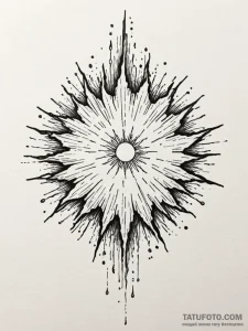 Tattoo sketch a supernova explosion, but the... - эскиз тату (№1751041631_0, 27.06.2025 16:27) — Tatufoto.com