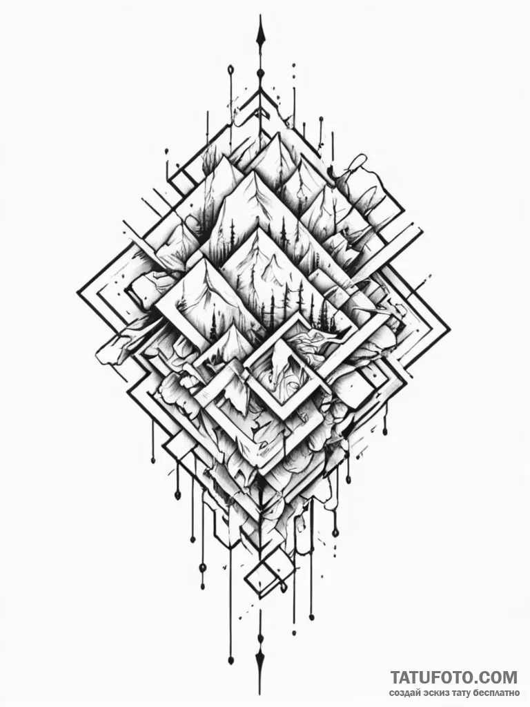 Tattoo sketch a visual representation of a "g... - эскиз тату (№1751042286_0, 27.06.2025 16:38) — Tatufoto.com