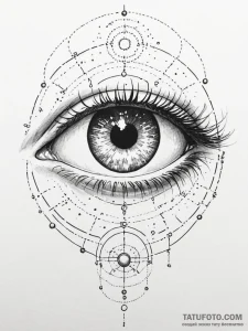 Tattoo sketch a person's eye, with the iris b... - эскиз тату (№1751042623_0, 27.06.2025 16:43) — Tatufoto.com