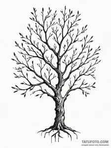Tattoo sketch a tree with branches that are r... - эскиз тату (№1751043284_0, 27.06.2025 16:54) — Tatufoto.com