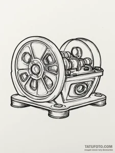 Tattoo design a classic "view-master" toy, wi... - эскиз тату (№1751043453_0, 27.06.2025 16:57) — Tatufoto.com