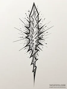 Tattoo design a single, powerful lightning bo... - эскиз тату (№1751043609_0, 27.06.2025 17:00) — Tatufoto.com