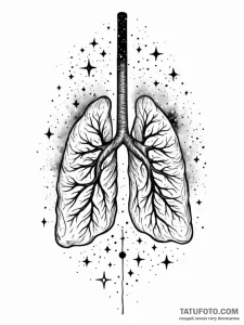 Tattoo design a person's lungs, filled with s... - эскиз тату (№1751044532_0, 27.06.2025 17:15) — Tatufoto.com