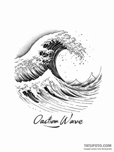 Tattoo design a single, powerful wave that is... - эскиз тату (№1751046193_0, 27.06.2025 17:43) — Tatufoto.com