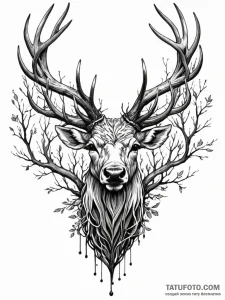 Tattoo sketch a powerful, gnarled tree that i... - эскиз тату (№1751046269_0, 27.06.2025 17:44) — Tatufoto.com