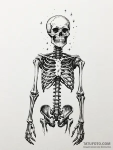 Tattoo design a person's skeleton, but the bo... - эскиз тату (№1751048759_0, 27.06.2025 18:25) — Tatufoto.com