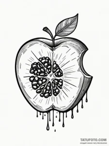 Tattoo design a single, perfect piece of frui... - эскиз тату (№1751049114_0, 27.06.2025 18:31) — Tatufoto.com